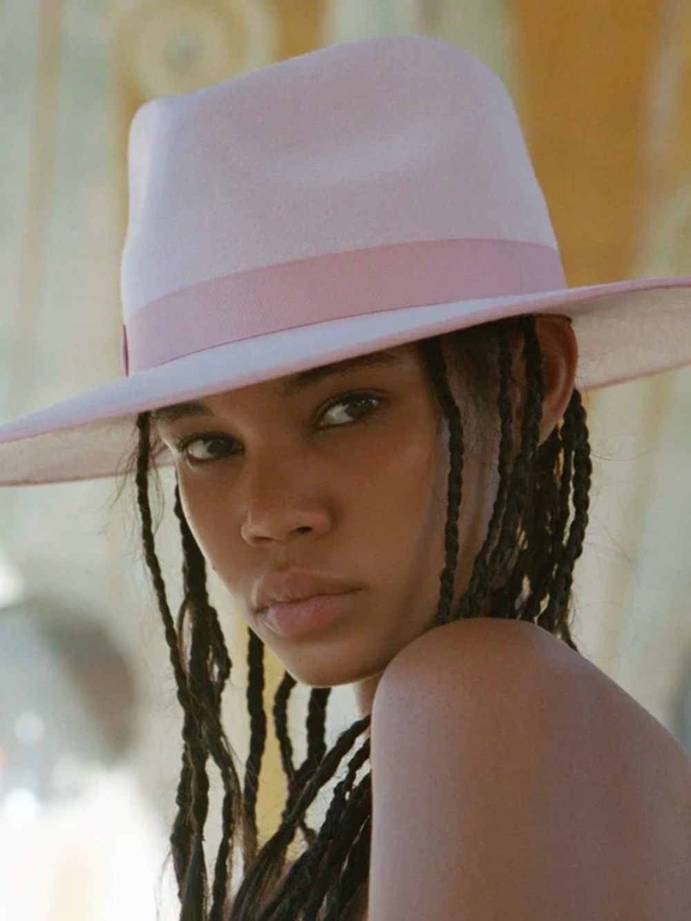 Lack Of Color Blush Wide Brim Fedora